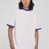 Oversized Ringer T-shirt white/royal