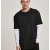 Oversized Shaped Double Layer LS Tee Black/White