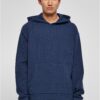 Oversized Waffle Hoody Dark Blue