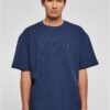 Oversized Waffle Tee Dark Blue
