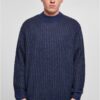 Oversized two-tone sweater navy navy