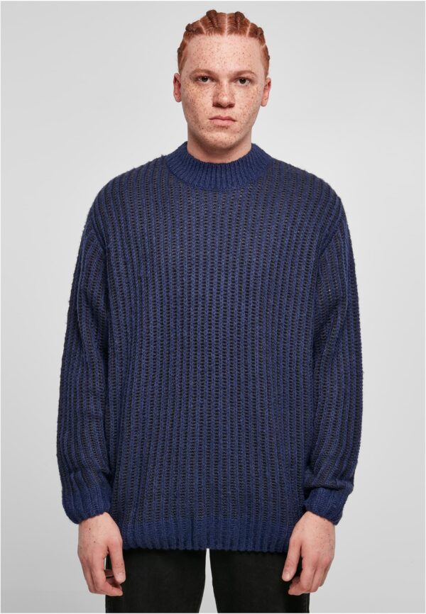Oversized two-tone sweater navy navy