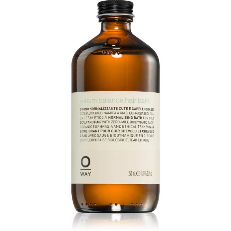 Oway rebalancing gyengéd fürdő zsíros hajra és fejbőrre 240 ml
