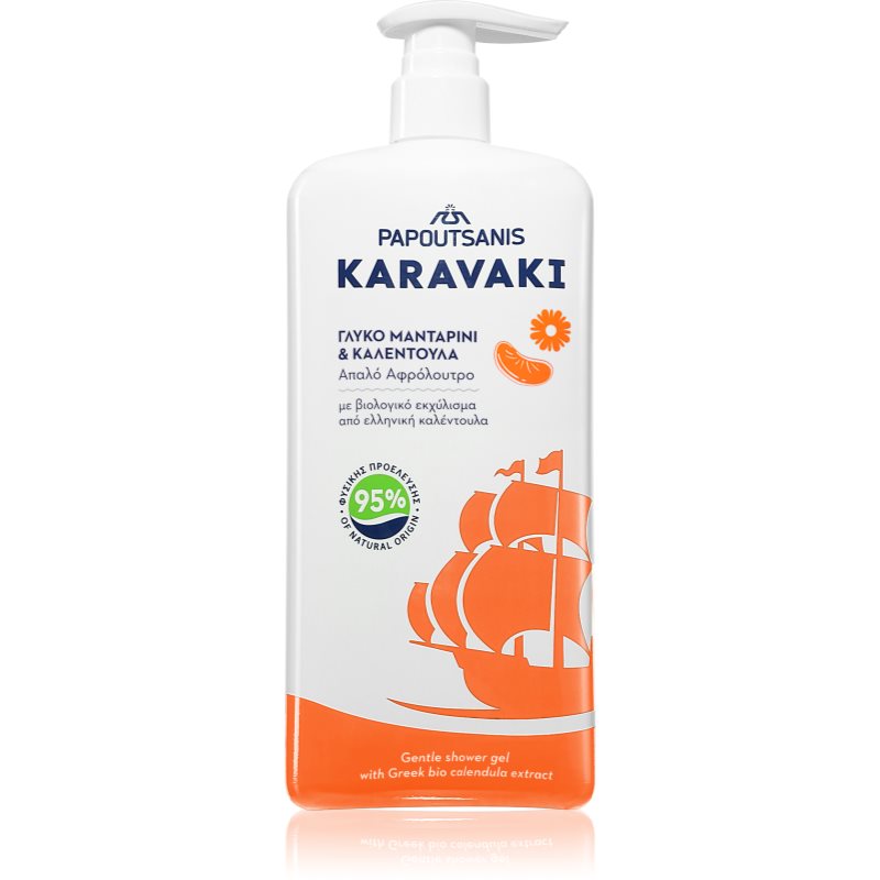 PAPOUTSANIS Karavaki Mandarine-Calendula tusfürdő gél 750 ml-ár