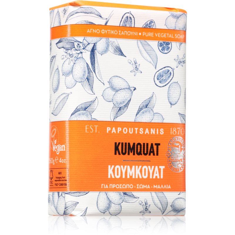 PAPOUTSANIS Kumquat Szilárd szappan 150 g-ár