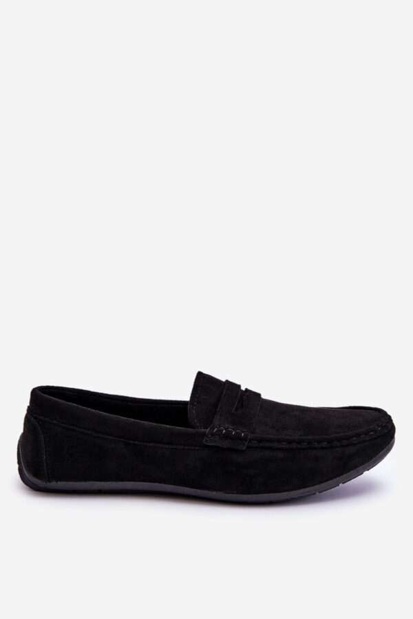 PE1 Férfi velúr cipők Black Mack