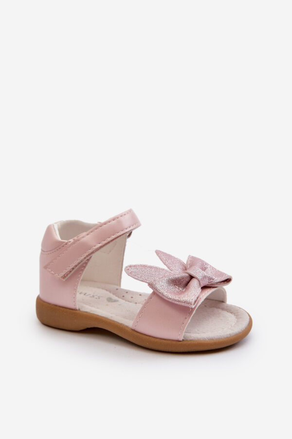 PE1 Gyerek szandál masnis tépőzárral Pink Wistala