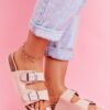 PE1 Női Slides On Corck Pink Si Senor