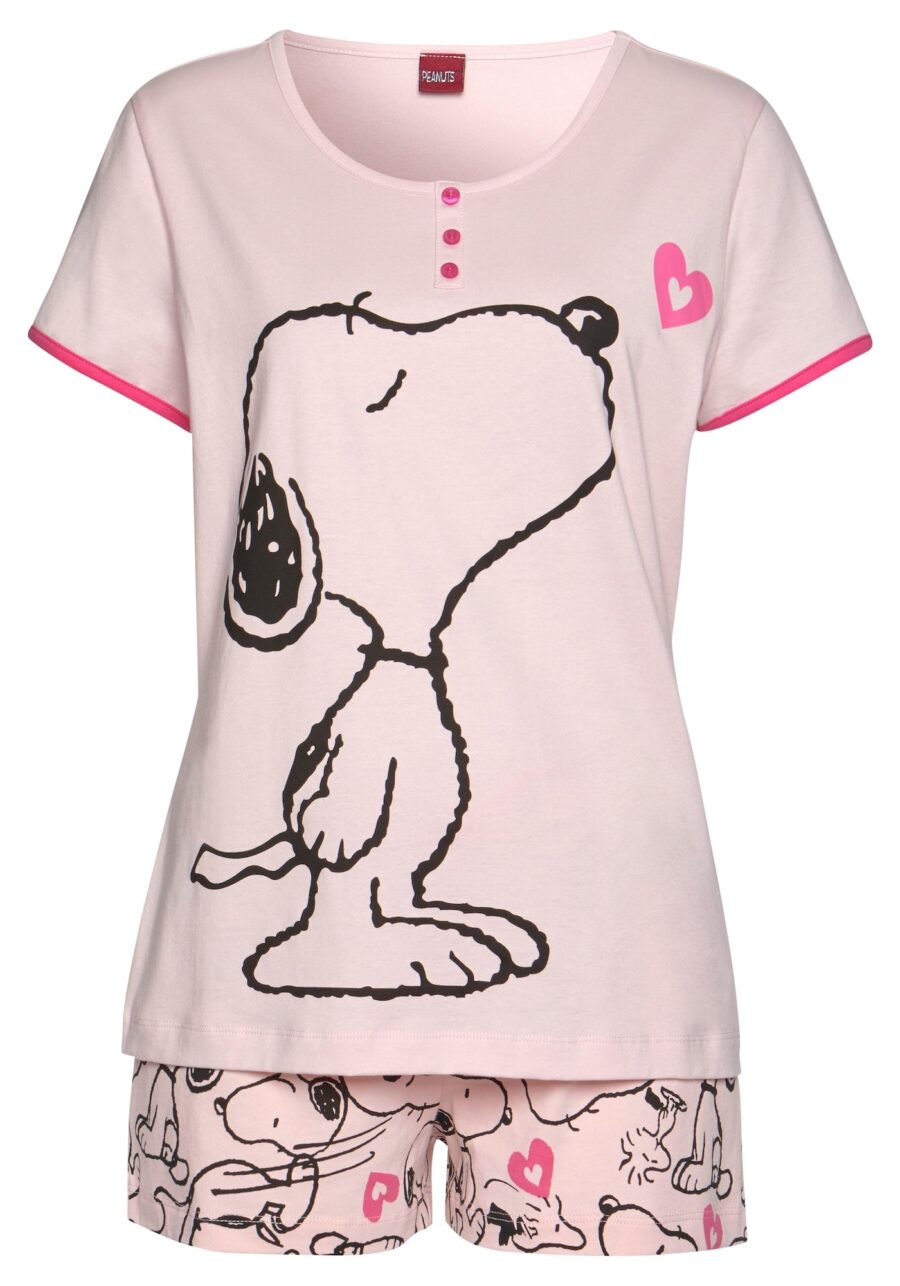 PEANUTS Rövidek  rózsaszín / neon-rózsaszín / fekete-hu