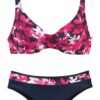 PETITE FLEUR Bikini  tengerészkék / rózsaszín / fehér