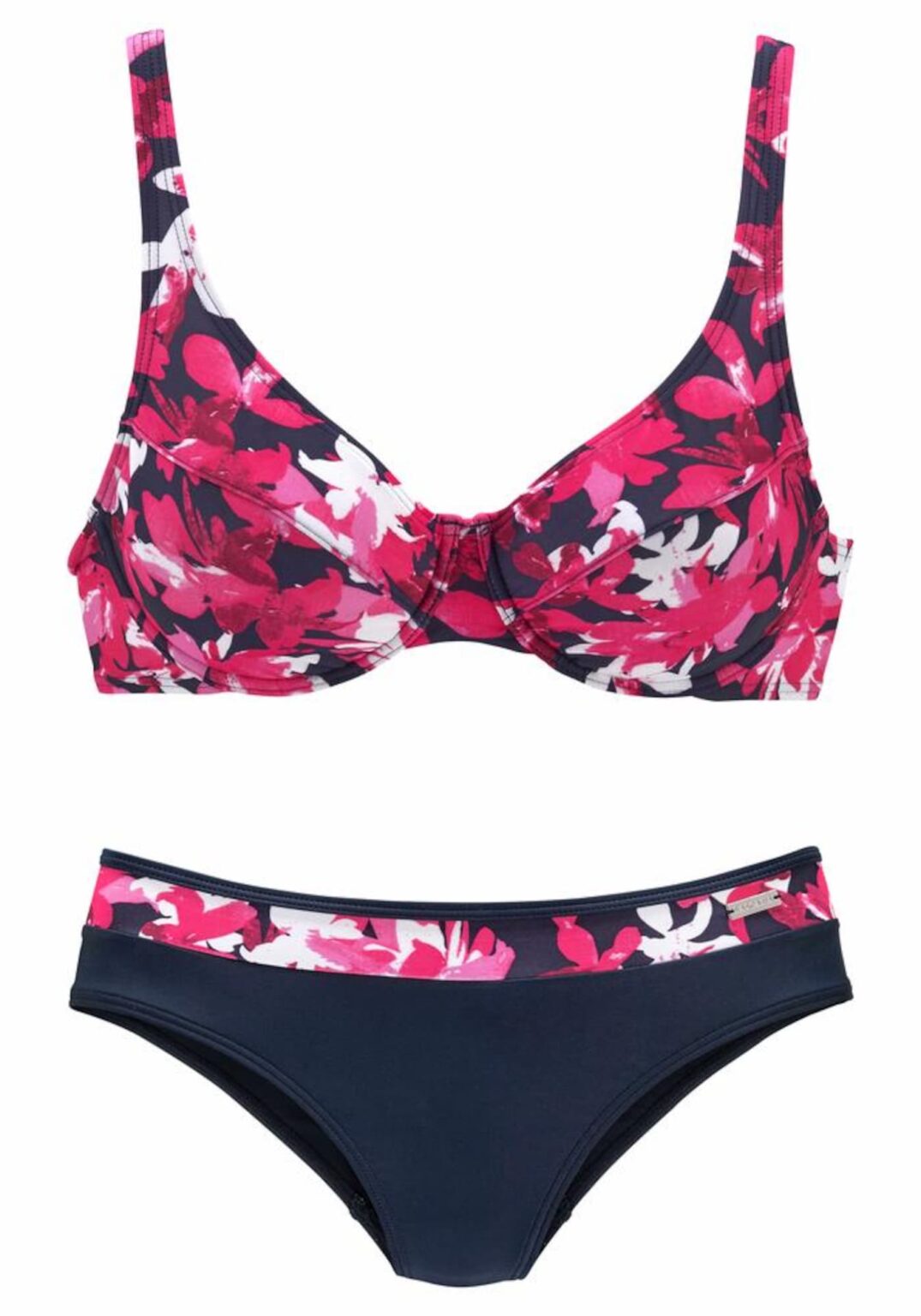 PETITE FLEUR Bikini  tengerészkék / rózsaszín / fehér