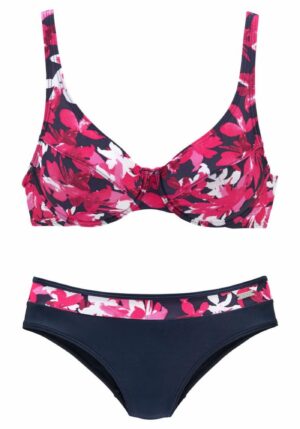 PETITE FLEUR Bikini  tengerészkék / rózsaszín / fehér