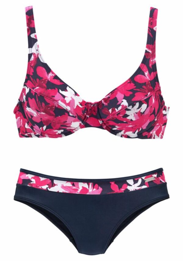 PETITE FLEUR Bikini  tengerészkék / rózsaszín / fehér