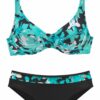 PETITE FLEUR Bikini  türkiz / fekete / fehér