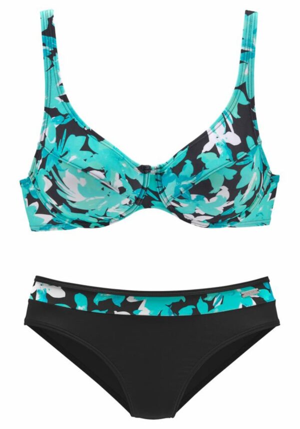 PETITE FLEUR Bikini  türkiz / fekete / fehér