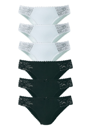 PETITE FLEUR Slip  fekete / fehér-Hungary