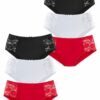 PETITE FLEUR Slip  piros / fekete / fehér