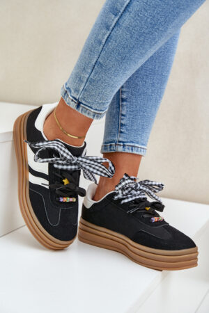 PG2 Női Sneakers Klipszekkel Fekete Jariana