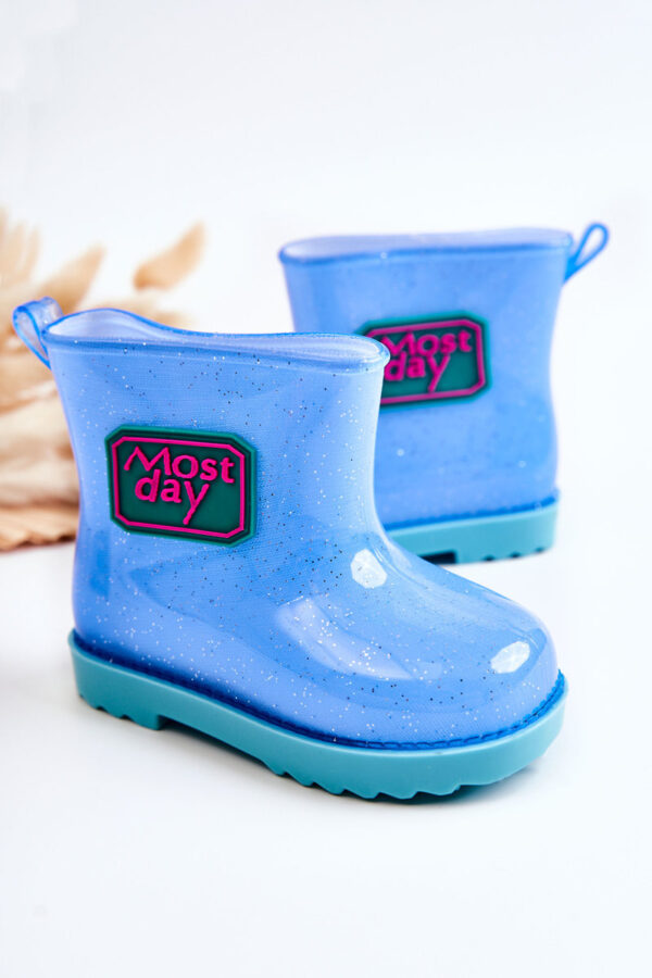 PG3 Gyermek Brokát Galoshes Blue Rain
