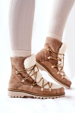 PK1 Szigetelt Trapper Boots Beige Jiliana