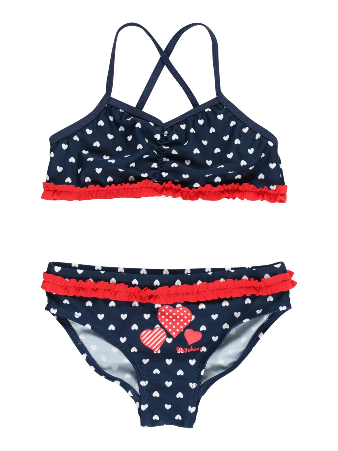 PLAYSHOES Bikini 'Schwäne'  kék / piros / fehér