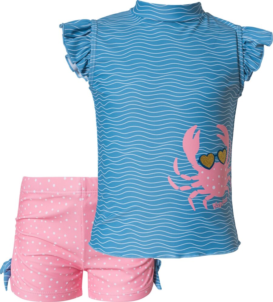 PLAYSHOES Fürdőruhák 'Krebs'  kék / arany / rózsaszín / fehér-hu