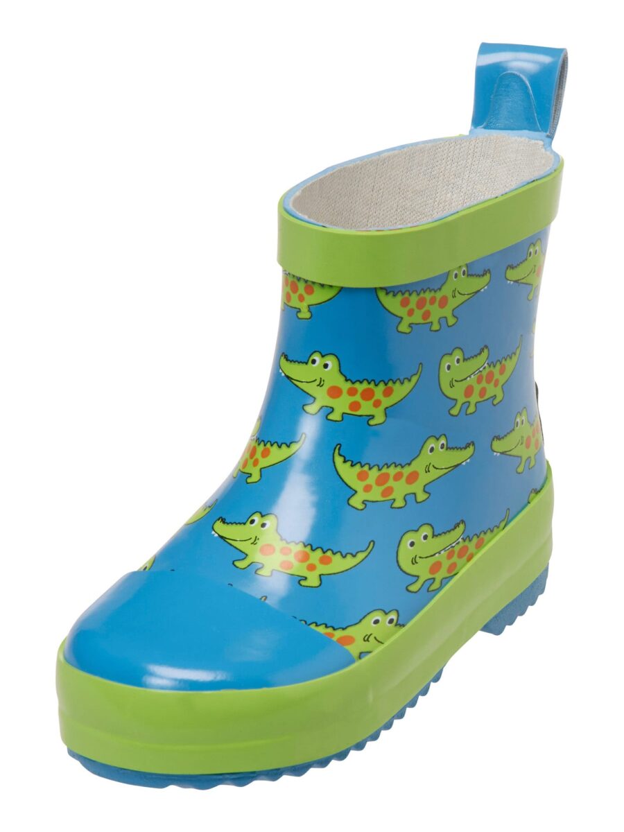 PLAYSHOES Gumicsizmák 'Krokodil'  kék / zöld / piros-hu