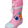 PLAYSHOES Gumicsizmák 'Maus & Elefant'  tengerészkék / világoskék / narancs / rózsaszín-hu