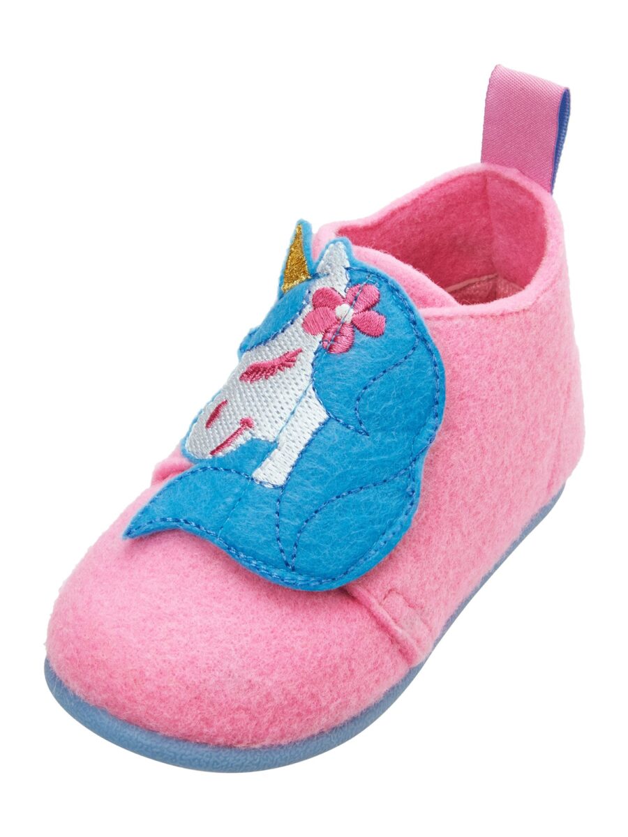 PLAYSHOES Házi cipő 'Einhorn'  vegyes színek / rózsaszín-hu