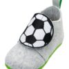 PLAYSHOES Házi cipő 'Fußball'  szürke / fekete / fehér-hu
