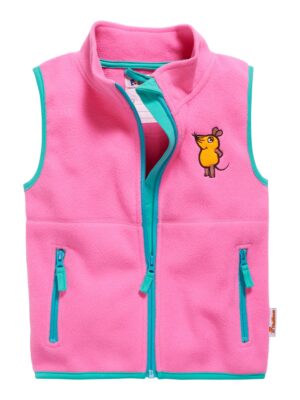 PLAYSHOES Mellény 'DIE MAUS'  türkiz / okker / aranysárga / rózsaszín-hu