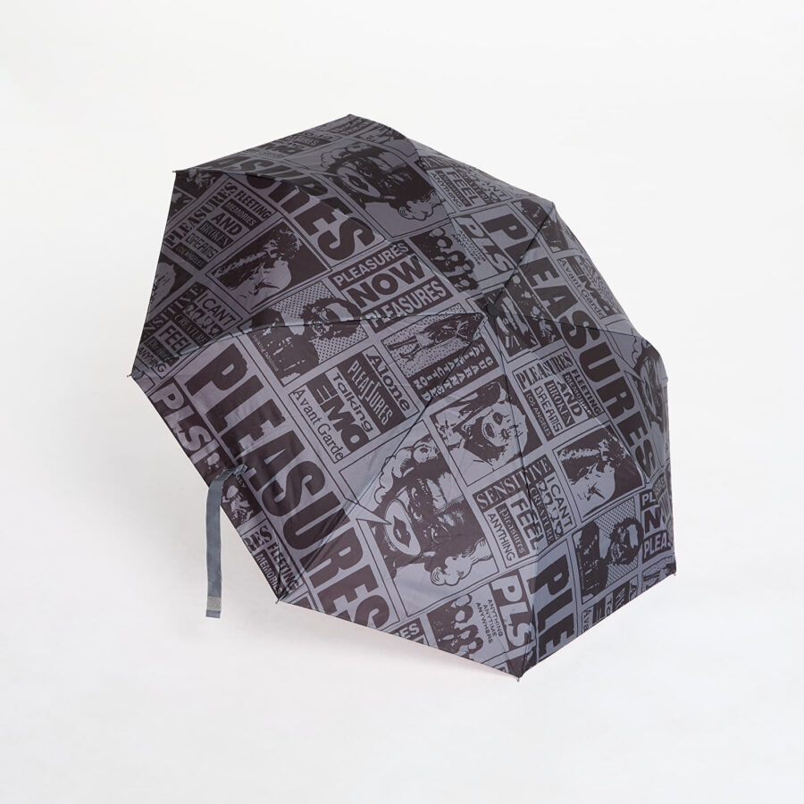 PLEASURES Newsprint Umbrella Black Universal-alacsony-ár
