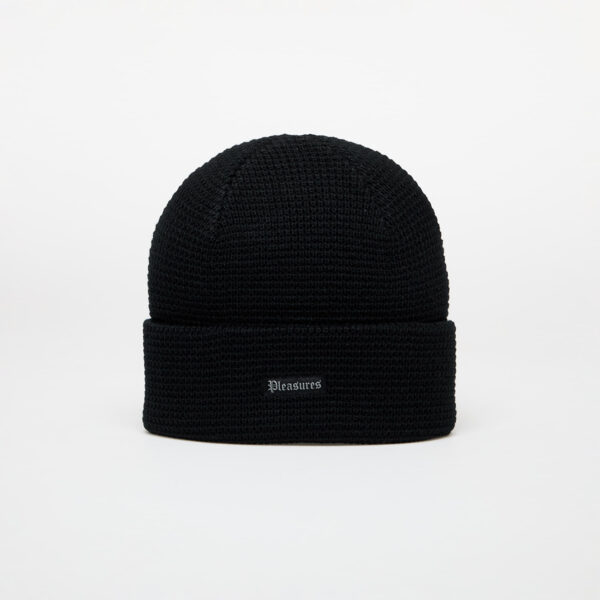PLEASURES Old E Waffle Beanie Black Universal-alacsony-ár