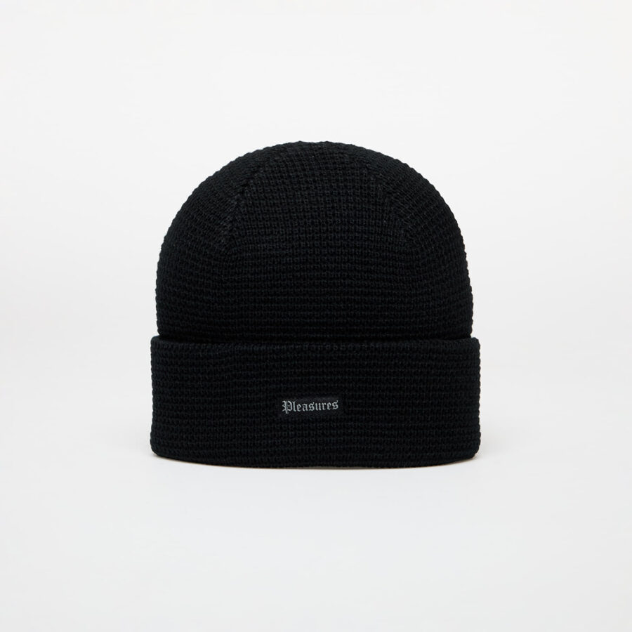 PLEASURES Old E Waffle Beanie Black Universal-alacsony-ár