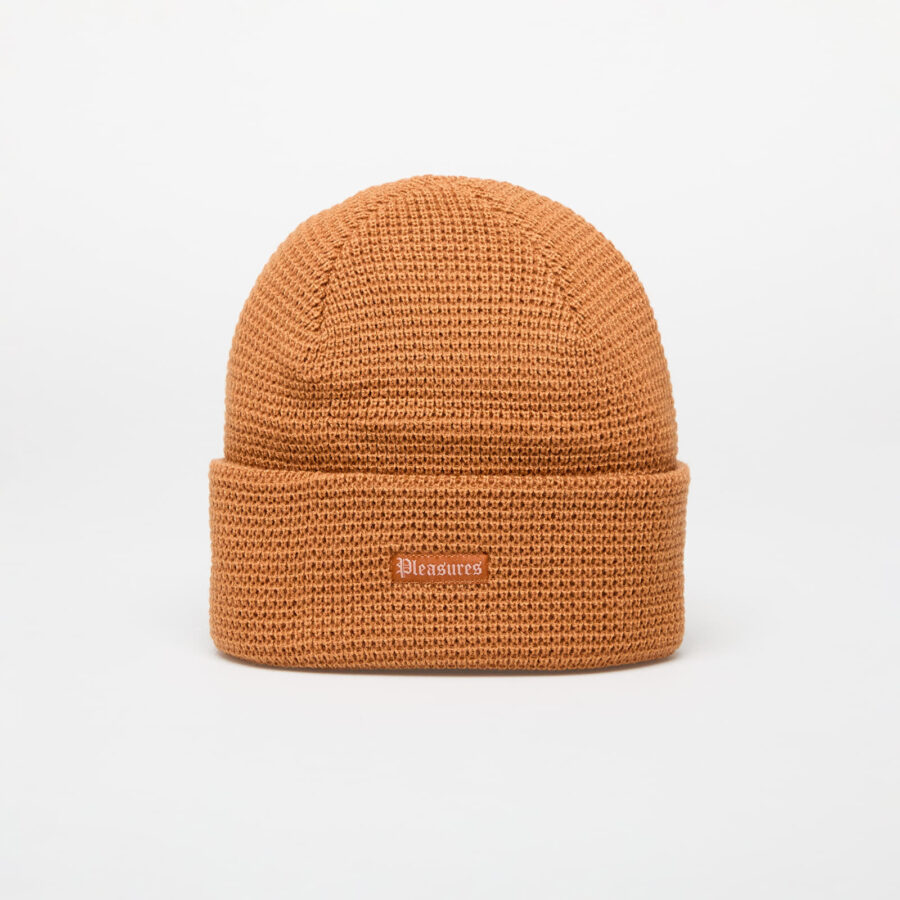 PLEASURES Old E Waffle Beanie Rust Universal-alacsony-ár