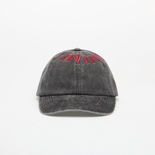 PLEASURES Onyx Crown Washed Cap Black/Red Universal-alacsony-ár