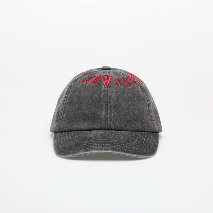 PLEASURES Onyx Crown Washed Cap Black/Red Universal-alacsony-ár