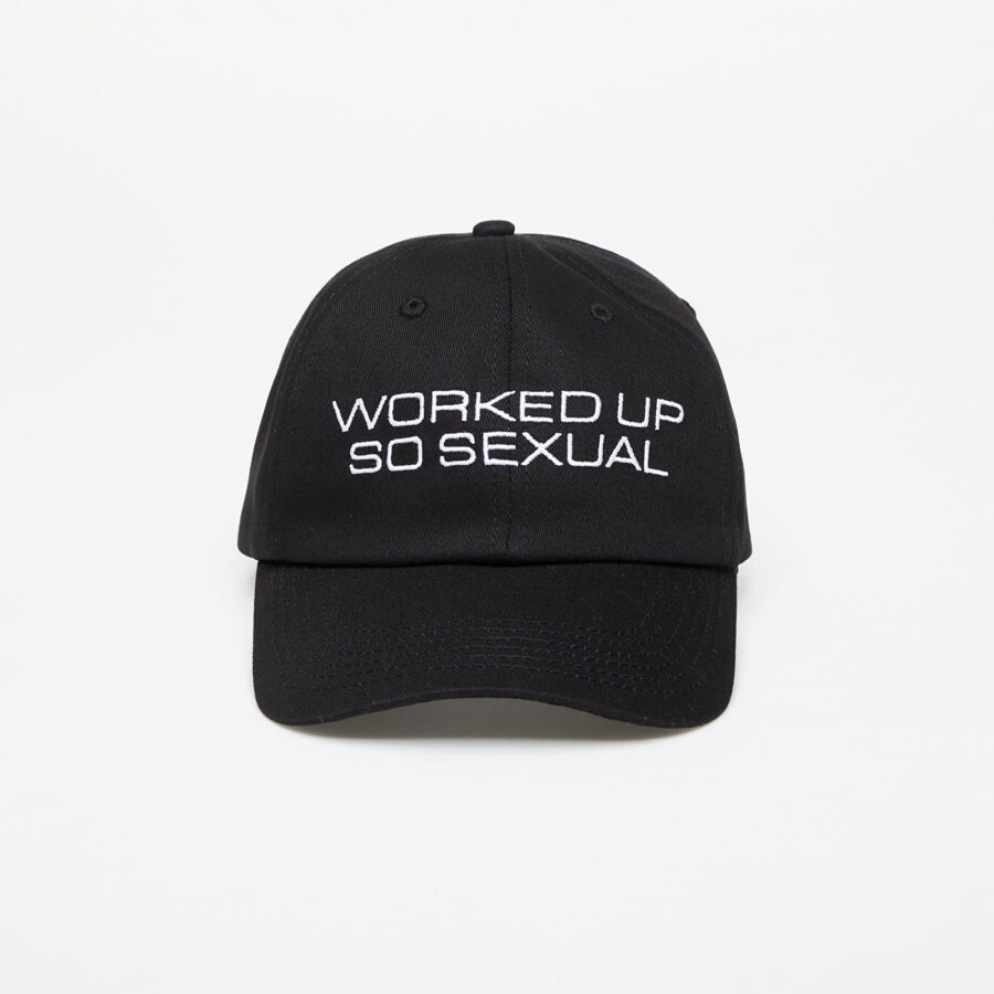 PLEASURES Worked Up Polo Cap Black Universal-alacsony-ár