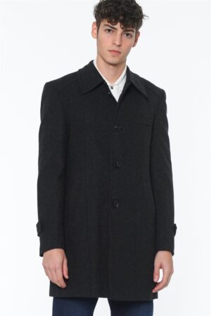 PLT7226 DEWBERRY BATTAL COAT-PATTERNED BLACK
