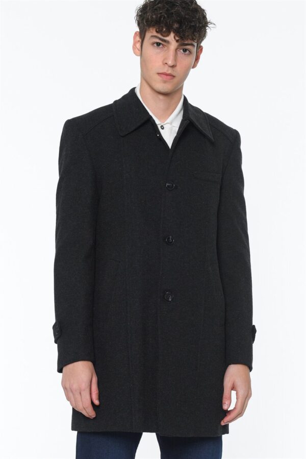 PLT7226 DEWBERRY BATTAL COAT-PATTERNED BLACK