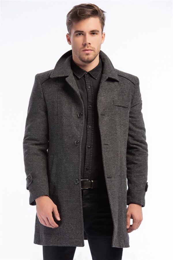 PLT7226 DEWBERRY BATTAL COAT-PATTERNED GREY