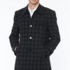 PLT7226 DEWBERRY BATTAL COAT-STRIPED ANTHRACITE