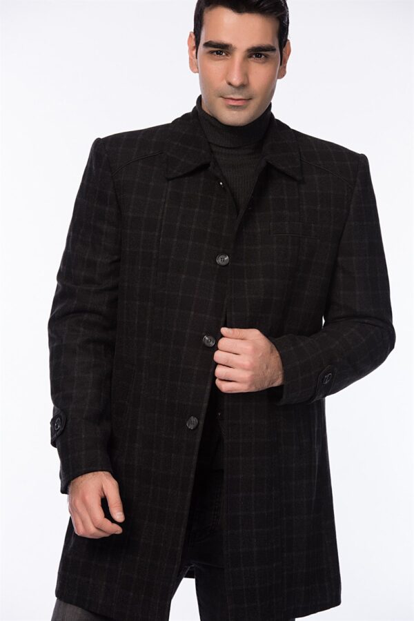 PLT7226 DEWBERRY COAT-PLAID-BLACK