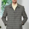 PLT8206 DEWBERRY MEN'S COAT-PLAID GREY