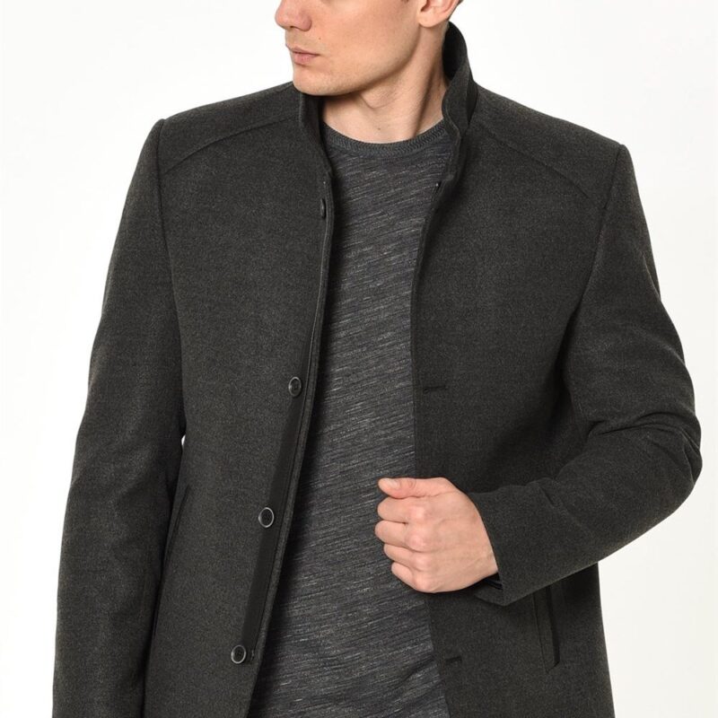 PLT8327 DEWBERRY MEN'S COAT-ANTHRACITE