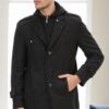 PLT8334 DEWBERRY MEN'S COAT-LIGHT PATTERNED ANTHRACITE