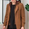PLT8334 DEWBERRY MEN'S COAT-STRAIGHT CAMEL
