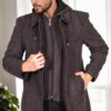 PLT8335 DEWBERRY MEN'S COAT-DIAGONAL BLACK-ANTHRACITE-2