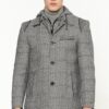 PLT8335 DEWBERRY MEN'S COAT-PLAID GREY
