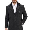 PLT8354 DEWBERRY SLIM-FIT COAT-PATTERNED ANTHRACITE